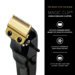 Wahl 5-Star Black Cordless Magic Clip Profesyonel Saç Kesme Makinesi